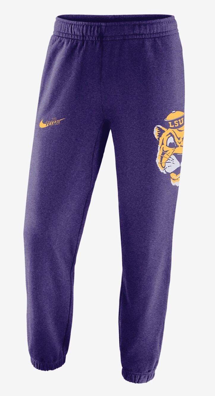 LSU Tigers Team Nike Sweatpants Purple Gold Pockets Mens XL New Fast Ship